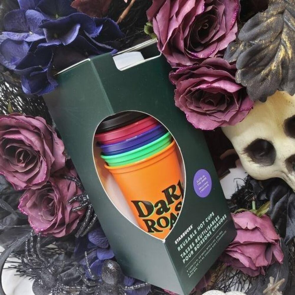 Starbucks 2020 Halloween cup lot 5 total. black cat tumbler travel cup reusable - Picture 5 of 12